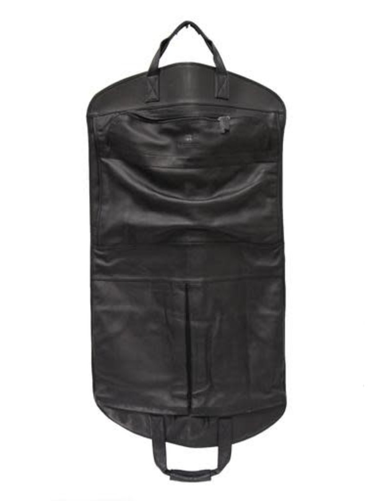 N/A Pebble Black Leather Garment Bag