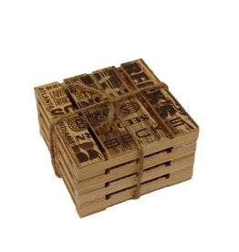 N/A Pallet Coaster Set