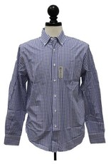 Vantage Men's Easy-Care Gingham Check Shirt - Patch Logo