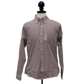 Vantage Men's Easy-Care Gingham Check Shirt - Patch Logo