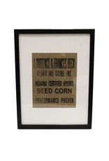 N/A 02427 Framed Burlap Decor