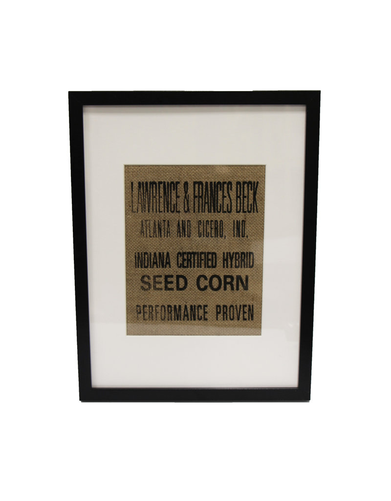 N/A 02427 Framed Burlap Decor