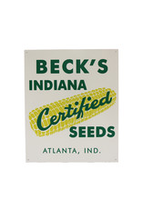 03138 Vintage Yellow & Green Metal Sign