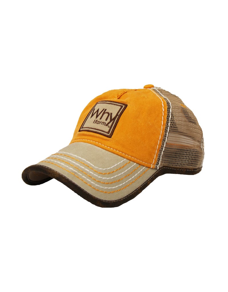 03130 Why I Farm Orange/Khaki Hat