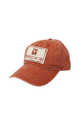Fresh Concepts Rust/Cream Frayed Patch Twill Hat