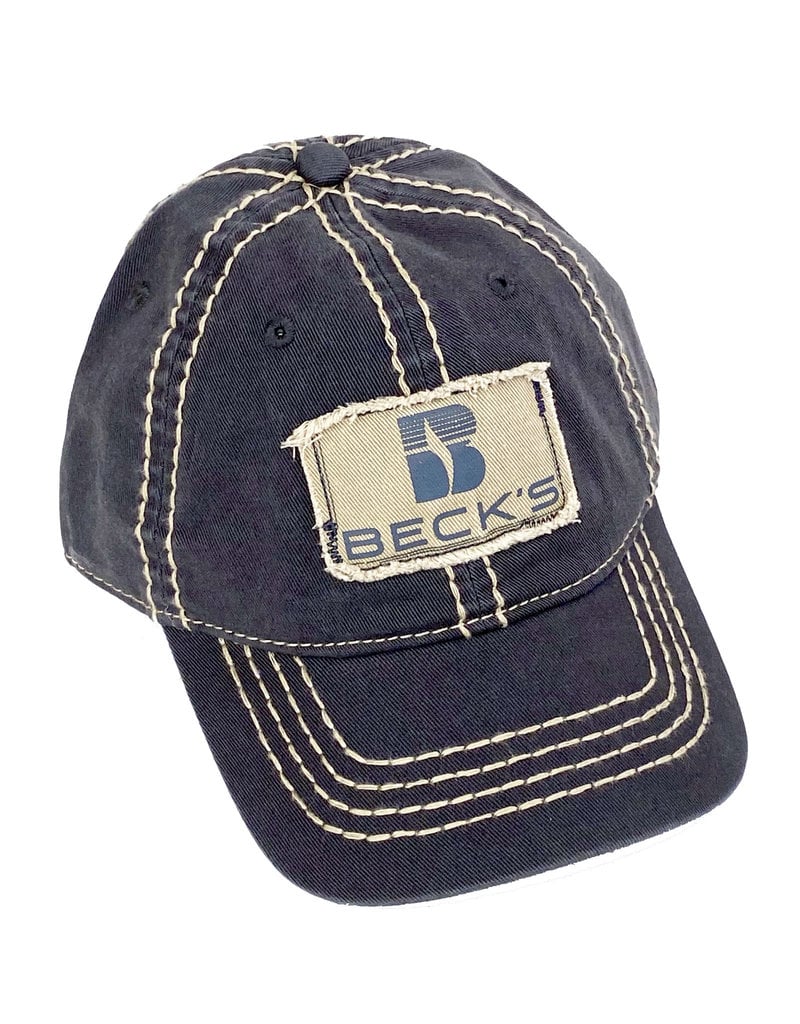 03227 Youth Charcoal/Khaki Patch Hat - Beck's Country Store