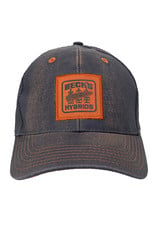 03231 Navy/Orange Distressed Patch Hat