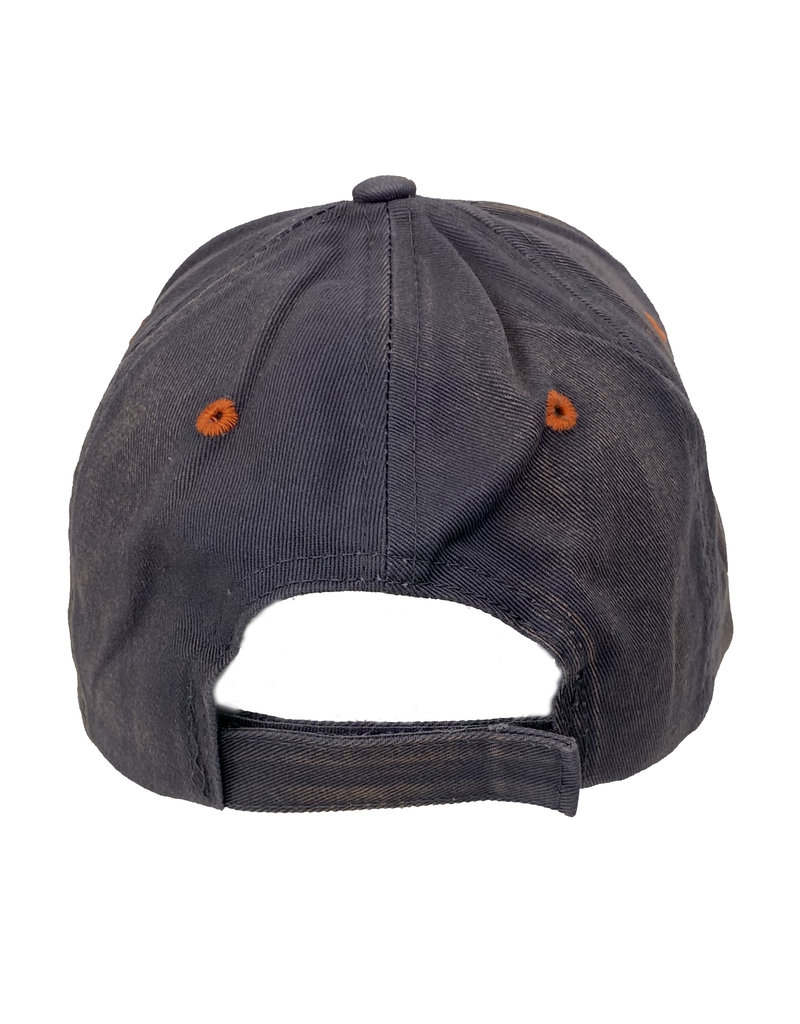 03231 Navy/Orange Distressed Patch Hat