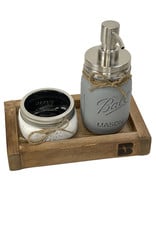 03133 Mason Jar Soap Dispenser & Tray
