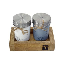 03132 Mason Jar Salt & Pepper Shakers