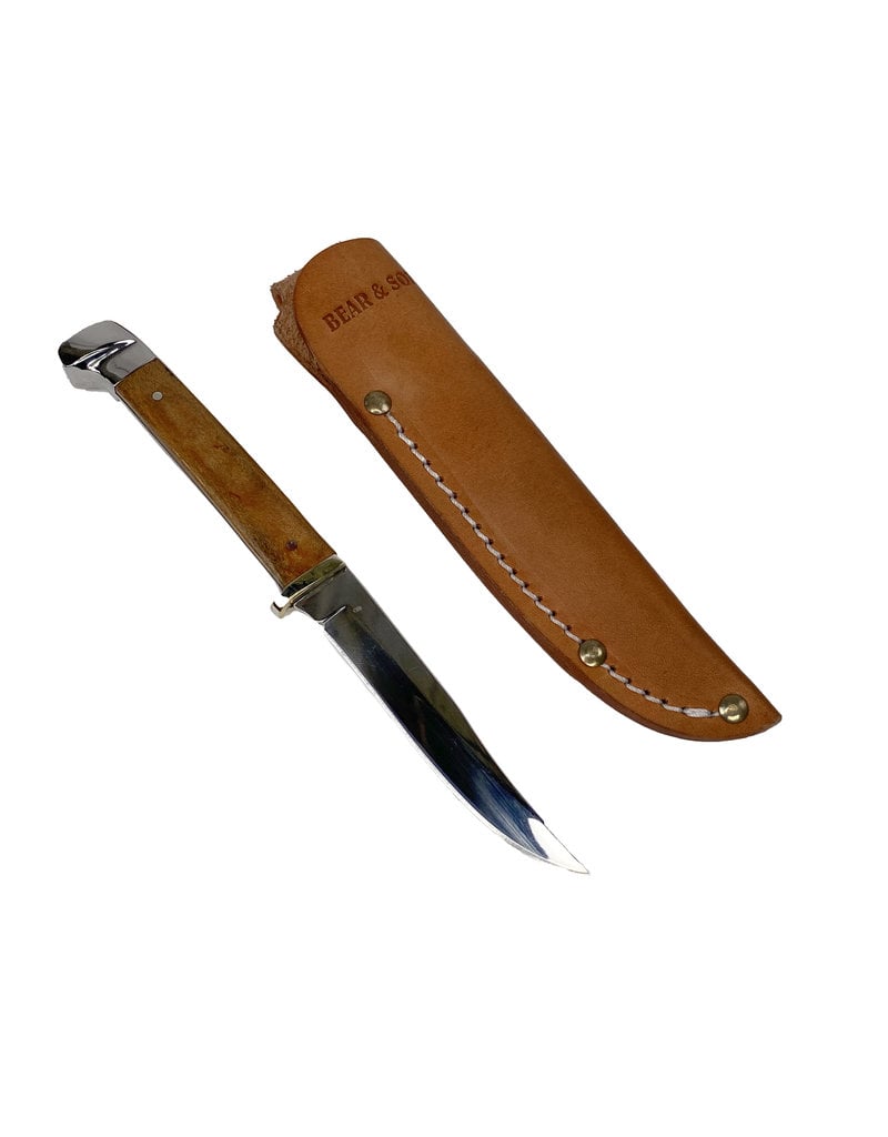 03281 Bear & Son Curly Maple With Leather Sheath