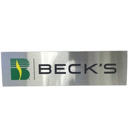 03442 Beck's Stainless Steel Sign "18X5"