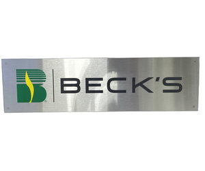 03442 Beck's Stainless Steel Sign 