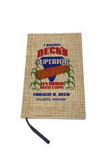 03642 Burlap Journal Old Seed Bag Logo