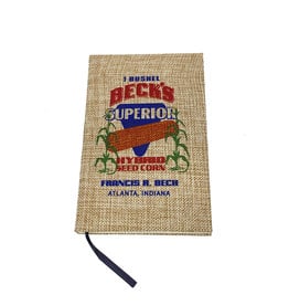 03642 Burlap Journal Old Seed Bag Logo