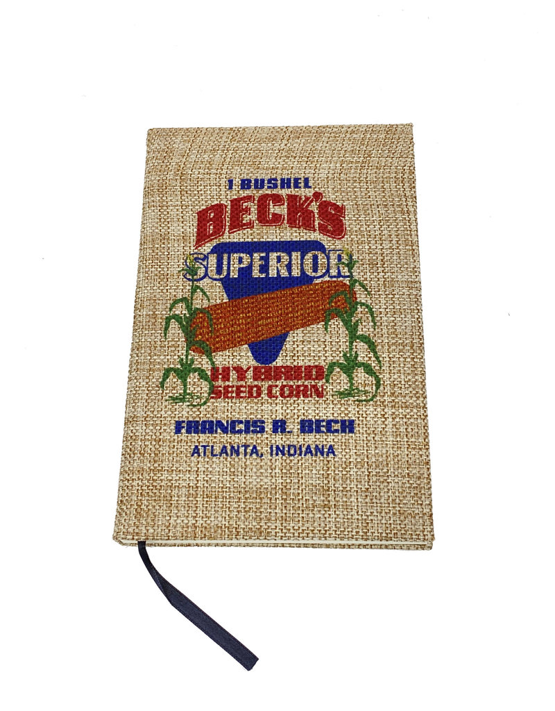 03642 Burlap Journal Old Seed Bag Logo