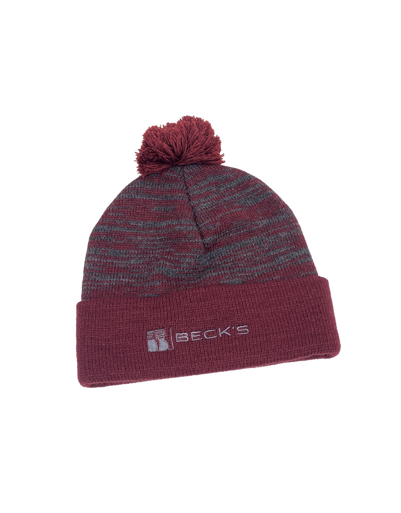 03667 USA Made Beanie Marled w/ Pom