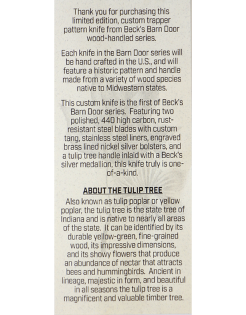 01607 Barn Door Collector Series Knife