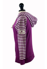 enza 03941 Enza Chalk Fleece Striped Hoodie w/ Patch
