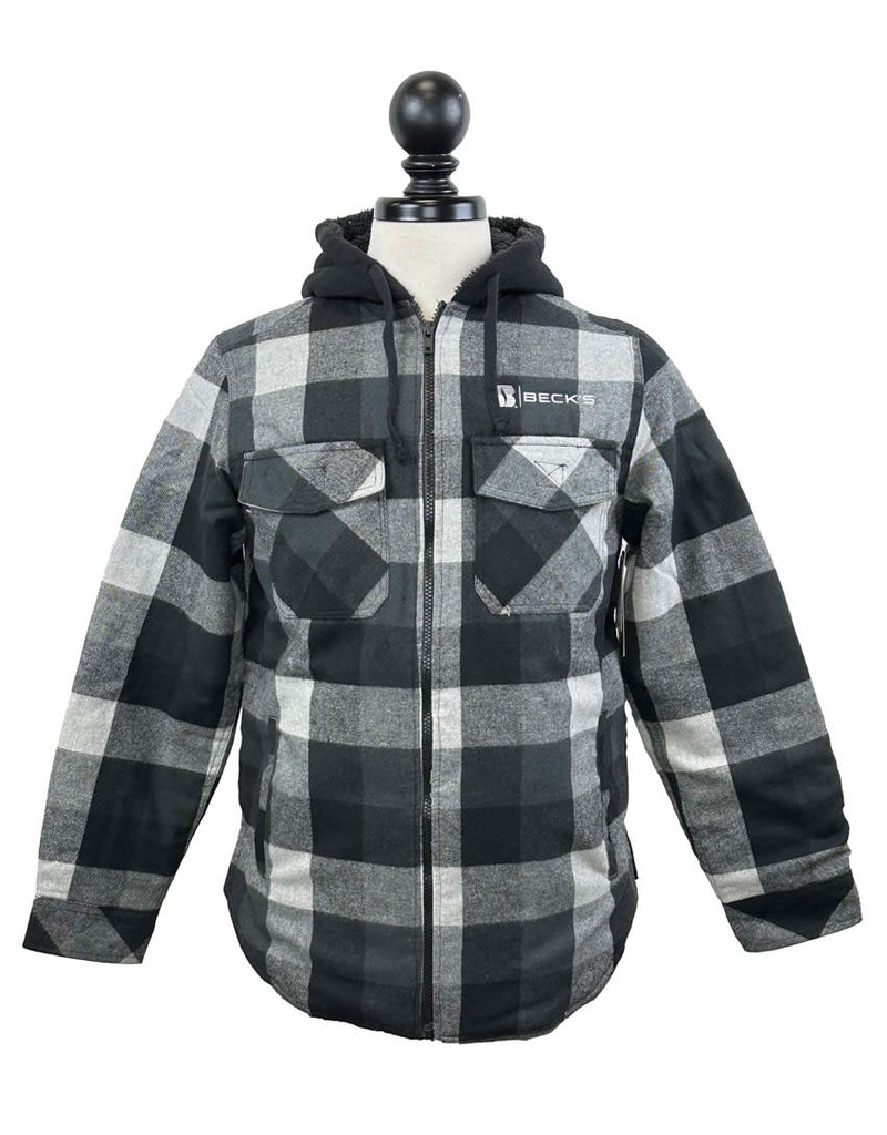 Quilted Flannel Hooded Jacket on Sale | bellvalefarms.com