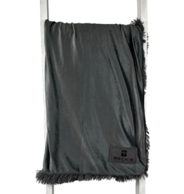 Towel Specialties 04067 Graystoke Shaggy Blanket w/ faux Patch
