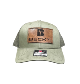 Richardson 04099 Richardson Hat w/ Leather Patch Stacked Logo