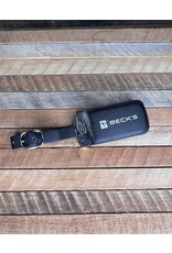 N/A 01777 Black Leather Luggage Tag
