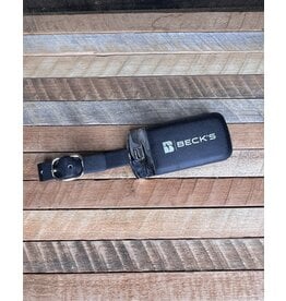 N/A 01777 Black Leather Luggage Tag