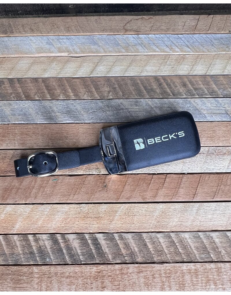 N/A 01777 Black Leather Luggage Tag