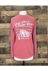Comfort Colors 04228 Good Vibes and Tractor Rides L/S Shirt