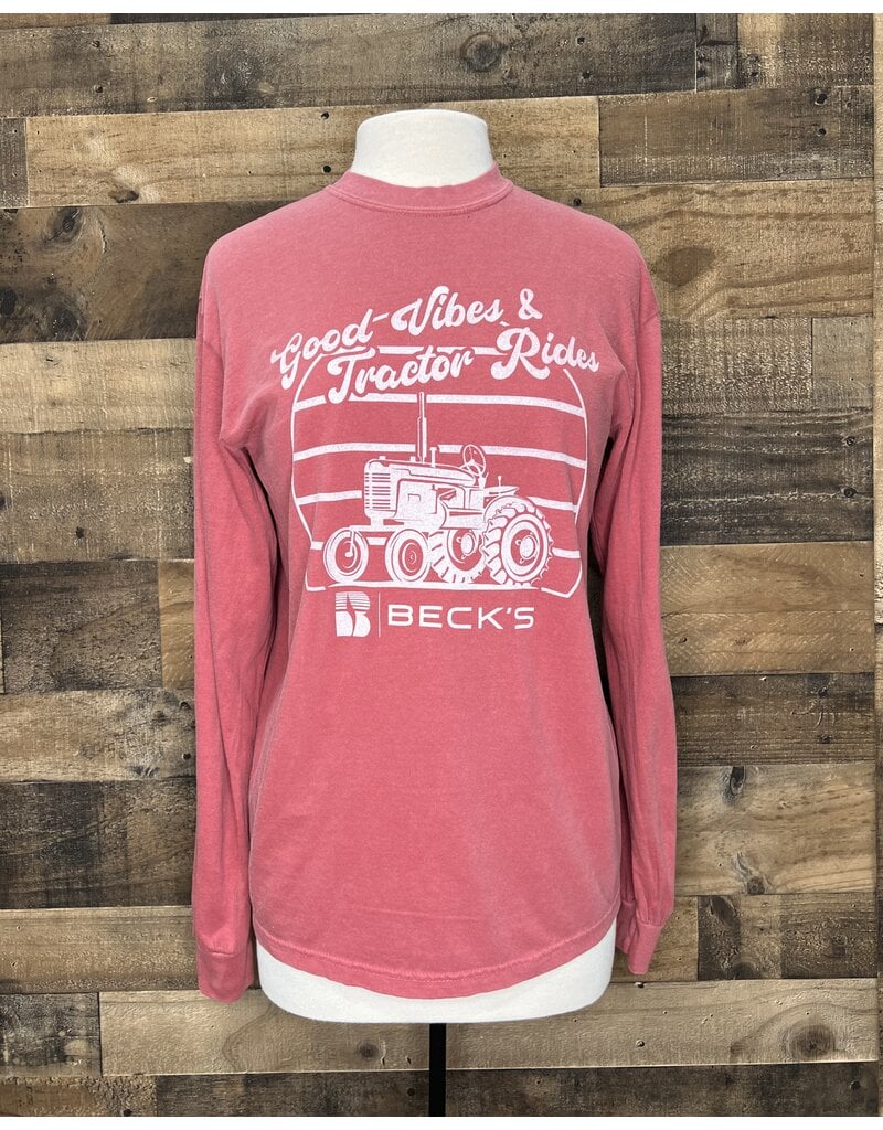 Comfort Colors 04228 Good Vibes and Tractor Rides L/S Shirt