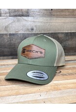 04281 Sport Tek Retro Trucker Hat w/ Leather Patch