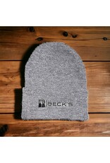 Port Authority 04312 Grey Knit Beanie w/ Cuff