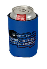 Full Color Best Coolie 03626 USA Made Flag Koozie w/ Founded in Faith