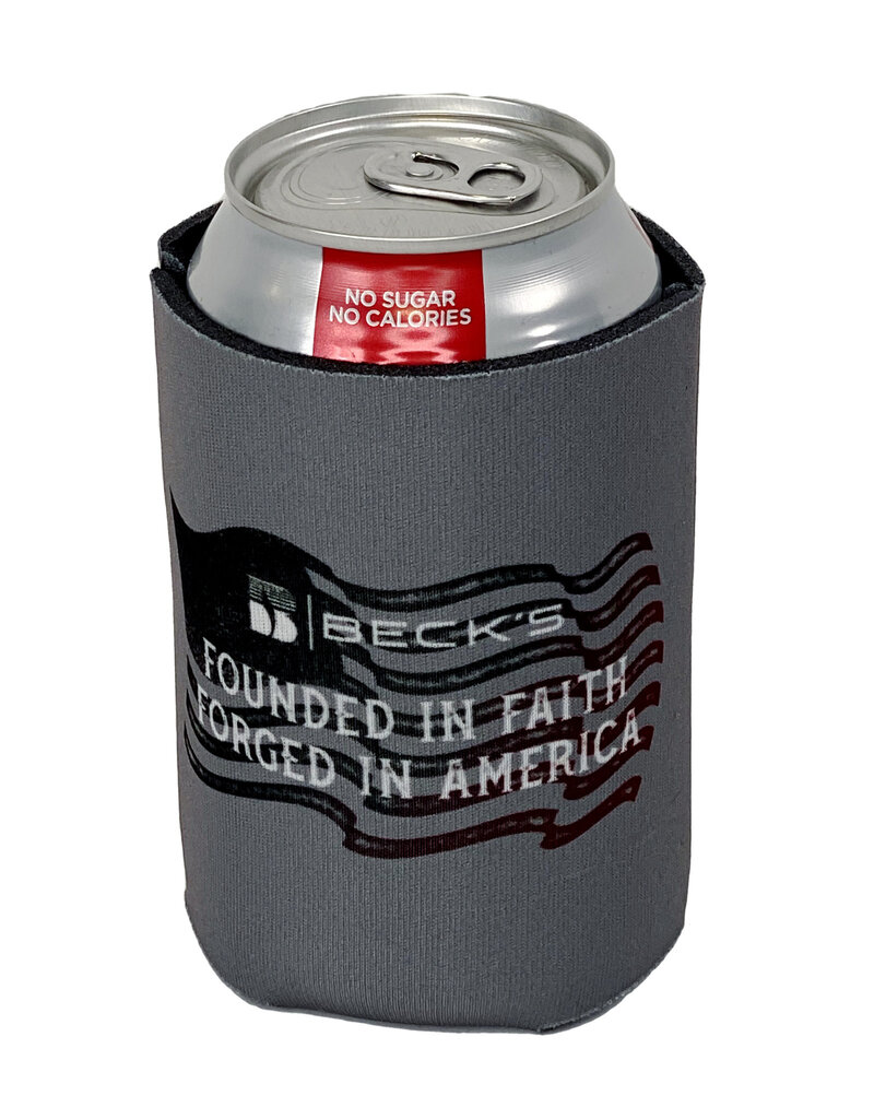 Full Color Best Coolie 03626 USA Made Flag Koozie w/ Founded in Faith