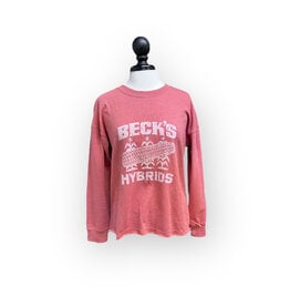enza 04486 Enza Women's Drop Shoulder Crewneck