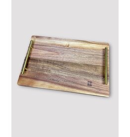 04589 Wooden Serving Tray w/ Handles