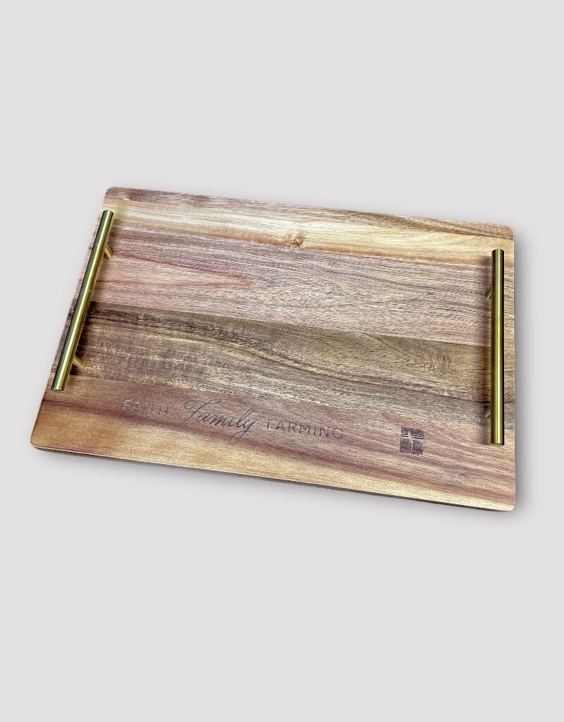 04589 Wooden Serving Tray w/ Handles