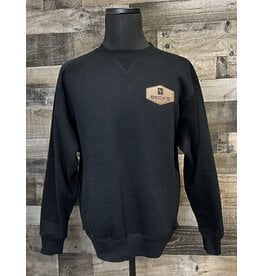 white Bear 04869 White Bear Crewneck w/ Leather Patch