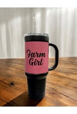 Polar Camel 04893 Polar Camel Pink Leather Wrap Tumbler