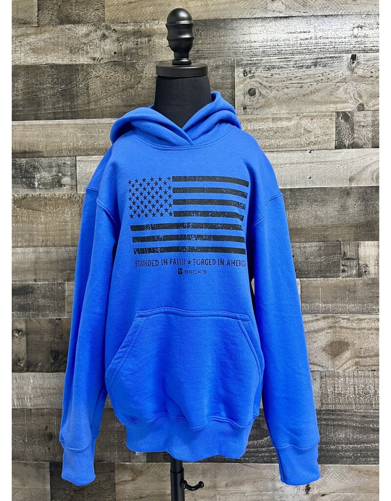 Port & Company 04805 Youth Hoodie Founded in Faith Flag