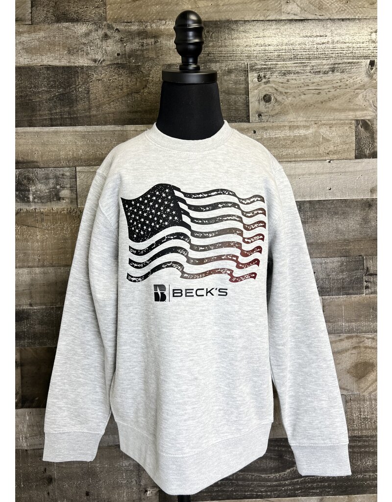 District 04889 Youth Colored Wavy Flag Crewneck
