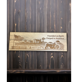 04046 USA Made Wood Sign Founded On Faith