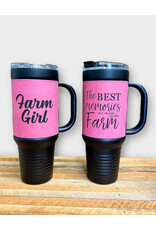 Polar Camel 04893 Polar Camel Pink Leather Wrap Tumbler