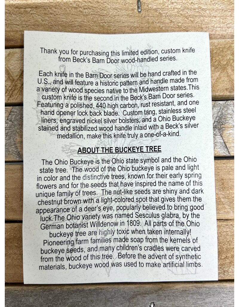 01607 Barn Door Collector Series Knife