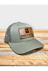 Richardson 04099 Richardson Hat w/ Leather Patch Stacked Logo