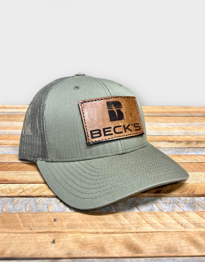 Richardson 04099 Richardson Hat w/ Leather Patch Stacked Logo