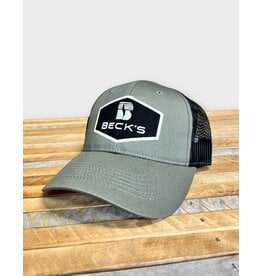 Outdoor Cap Co. 04033  Olive & Black Hexagon Patch Stacked Logo