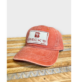 Fresh Concepts 03212 Rust/Cream Frayed Patch Twill Hat