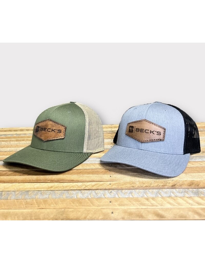 04281 Sport Tek Retro Trucker Hat w/ Leather Patch